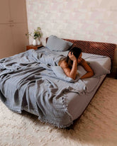 Lara Light Grey - PARTY BLANKET™ - Queen