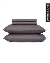 Luxe Sateen Sheet Set Steel Grey