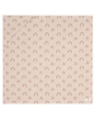 Rainbow Gauze Hooded Blanket Single